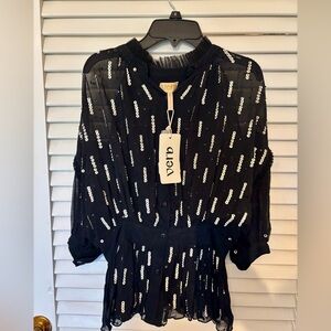 Verb Black Sequin Pam Long Sleeve Dress